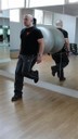 Perna, Gluteus - Lunge Perna no Ar com Bola 1