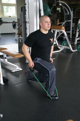 Perna, Gluteus - Lunge com Elastico 1