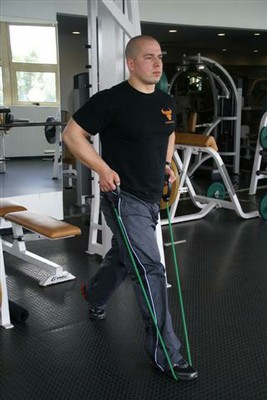 Perna, Gluteus - Lunge com Elastico 2